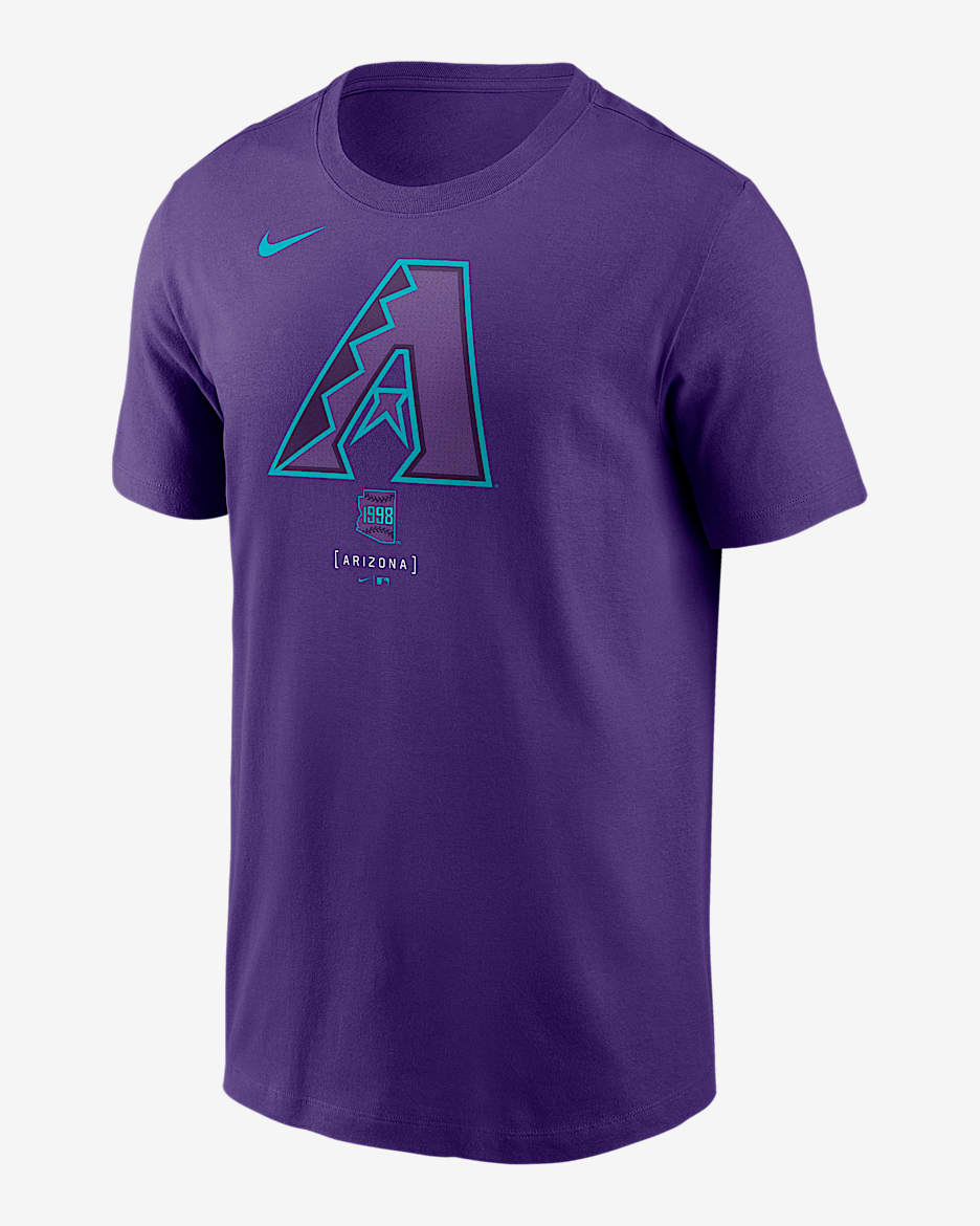 Playera Nike de la MLB para hombre Arizona Diamondbacks City Connect Large Logo - Morado