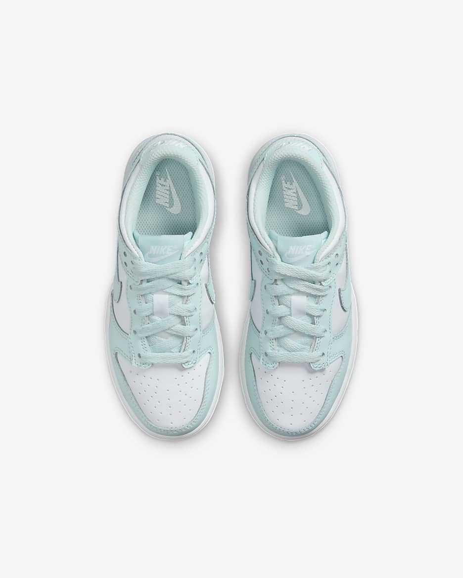 Nike Dunk Low Little Kids' Shoes - White/Glacier Blue