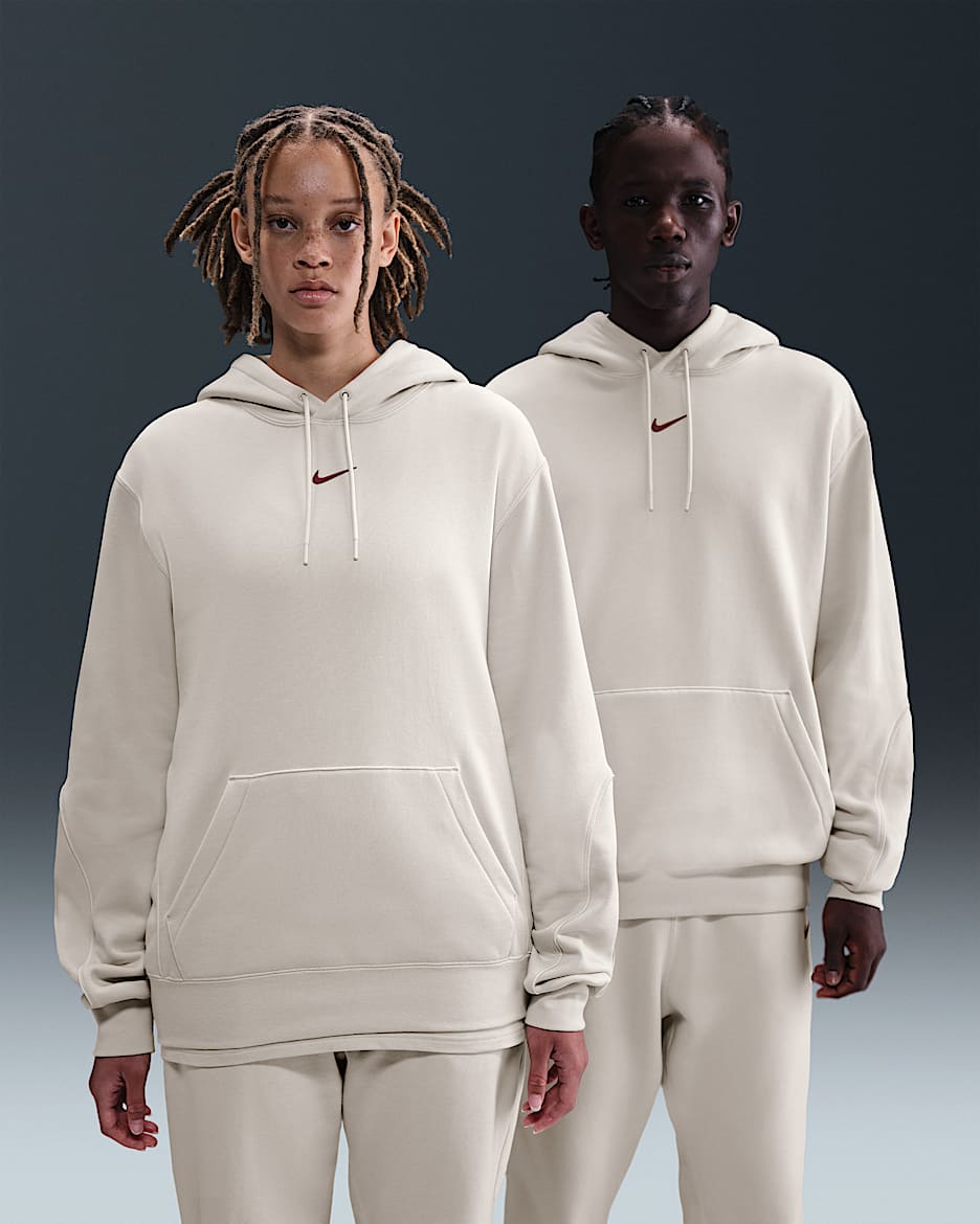 NOCTA Men's Fleece Hoodie - Light Orewood Brown/Team Red