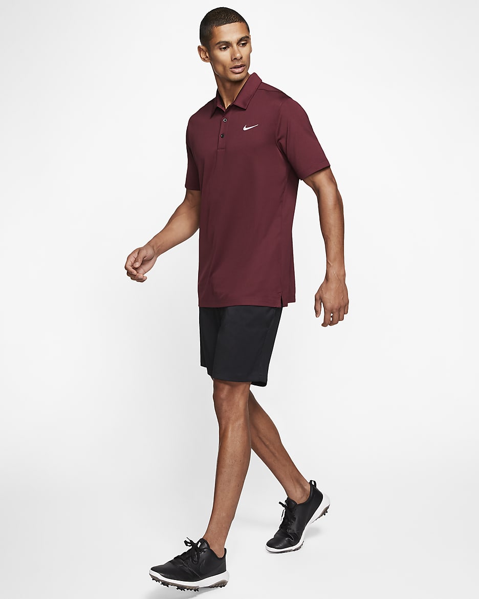 Nike Men's Football Polo - Deep Maroon/Black/White