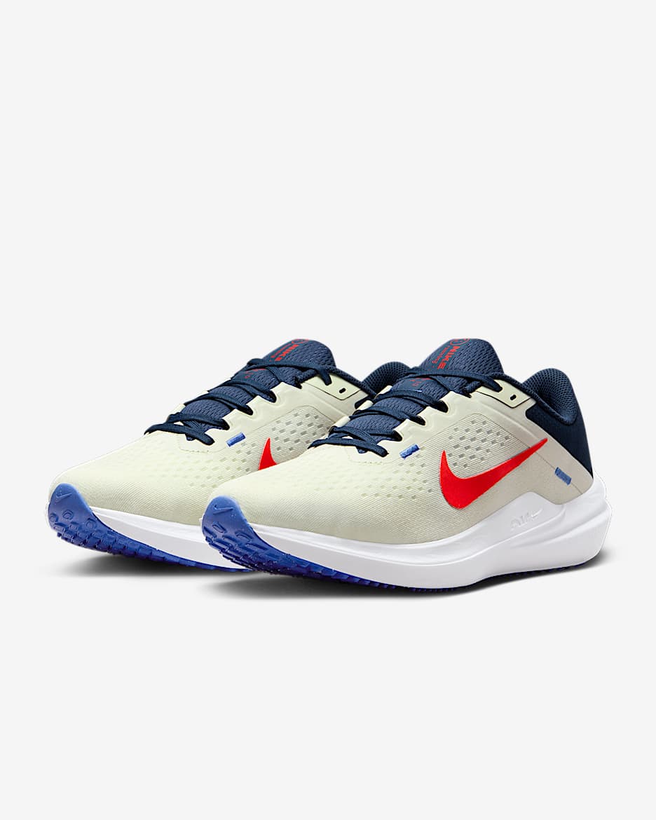 Nike Winflo 10 Men's Road Running Shoes - Sea Glass/Midnight Navy/Blue Joy/University Red