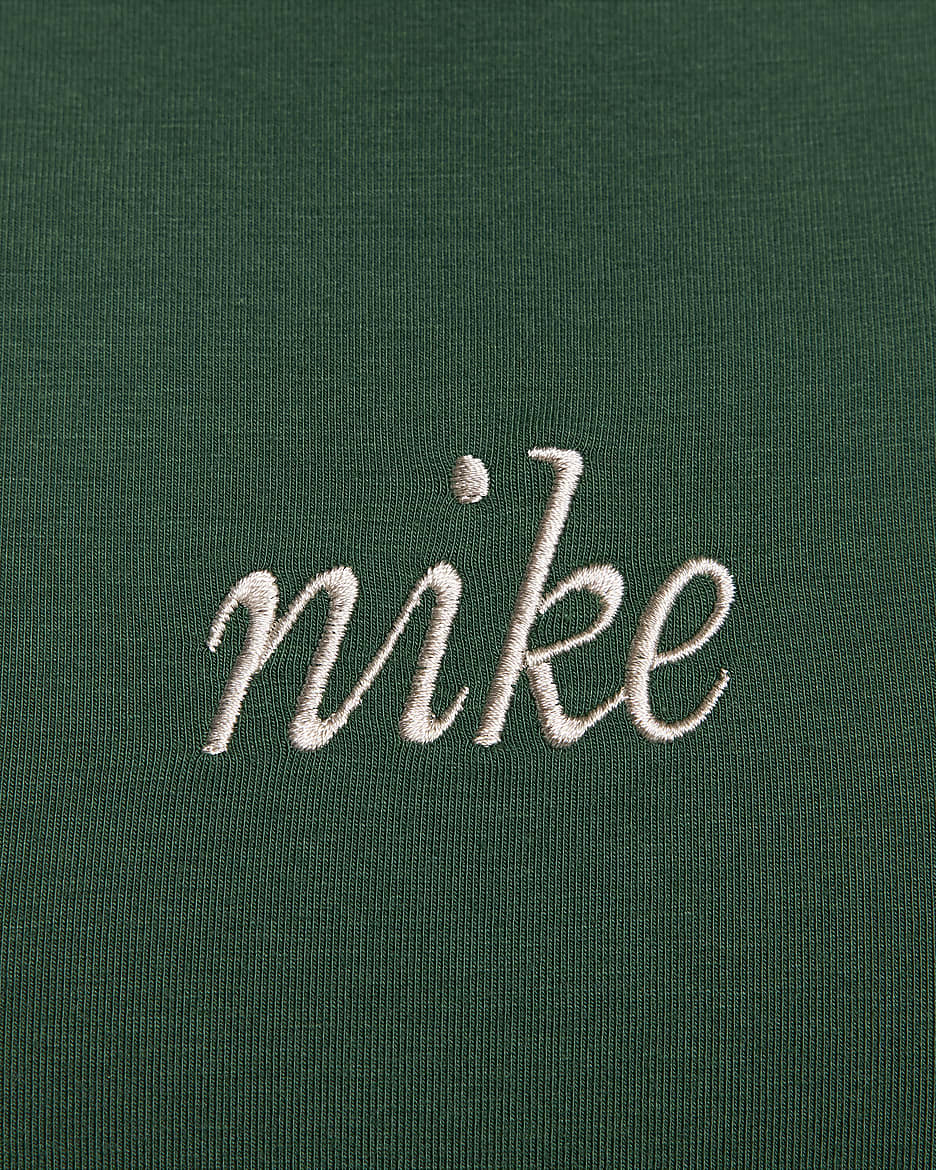 T-shirt slim court Nike Sportswear Chill Knit pour femme - Gorge Green/Light Orewood Brown