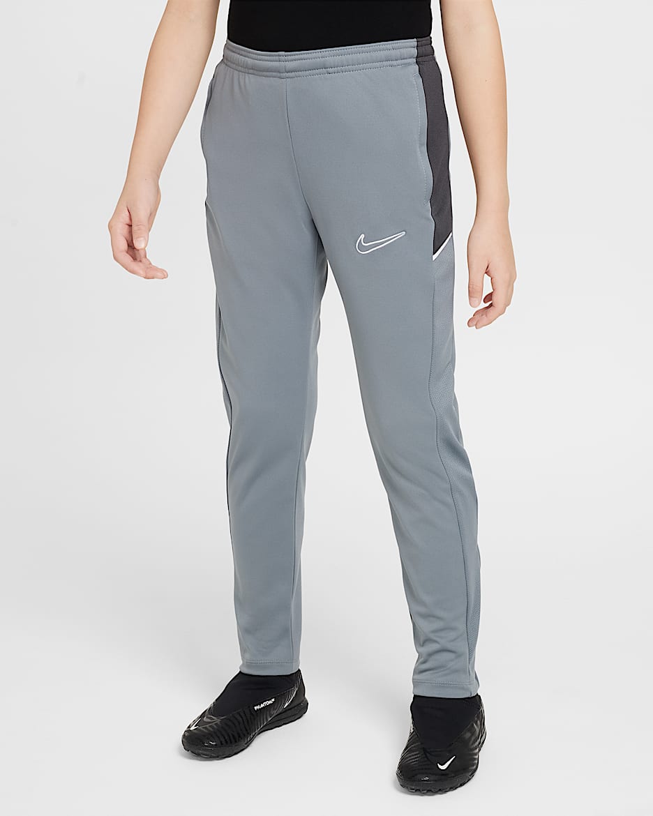 Pants de fútbol Dri-FIT para niños talla grande Nike Academy - Gris azulado/Antracita/Gris azulado/Blanco