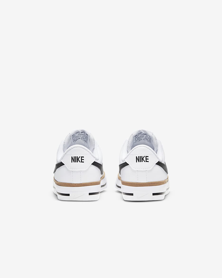 NikeCourt Legacy Older Kids' Shoes - White/Desert Ochre/Gum Light Brown/Black