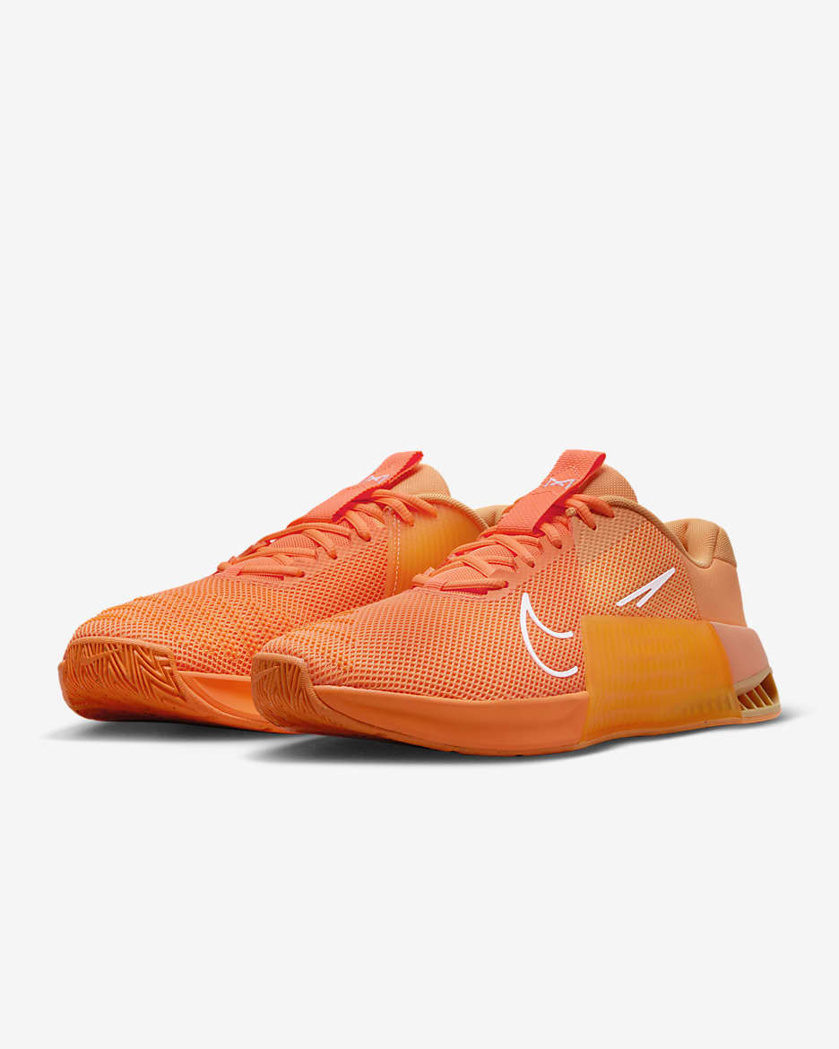 Tenis de entrenamiento para hombre Nike Metcon 9 AMP - Naranja atómico/Melocotón hielo/Crema melocotón/Blanco