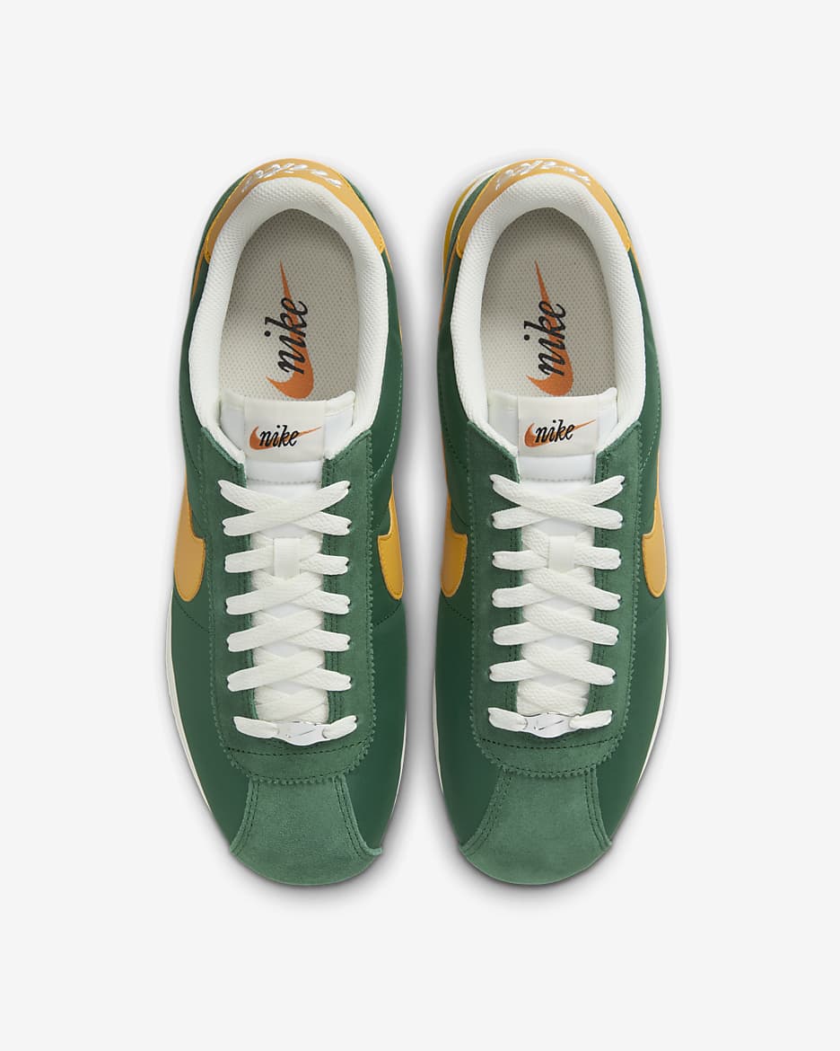 Nike Cortez Textile Men's Shoes - Gorge Green/Sail/Alpha Orange/Yellow Ochre