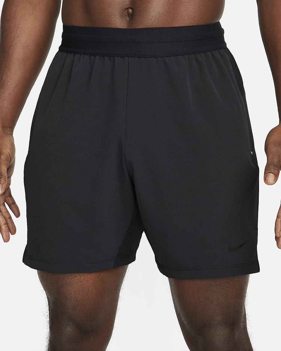 Nike Flex Rep 4.0 Pantalón corto deportivo Dri-FIT de 18 cm sin forro - Hombre - Negro/Negro/Negro