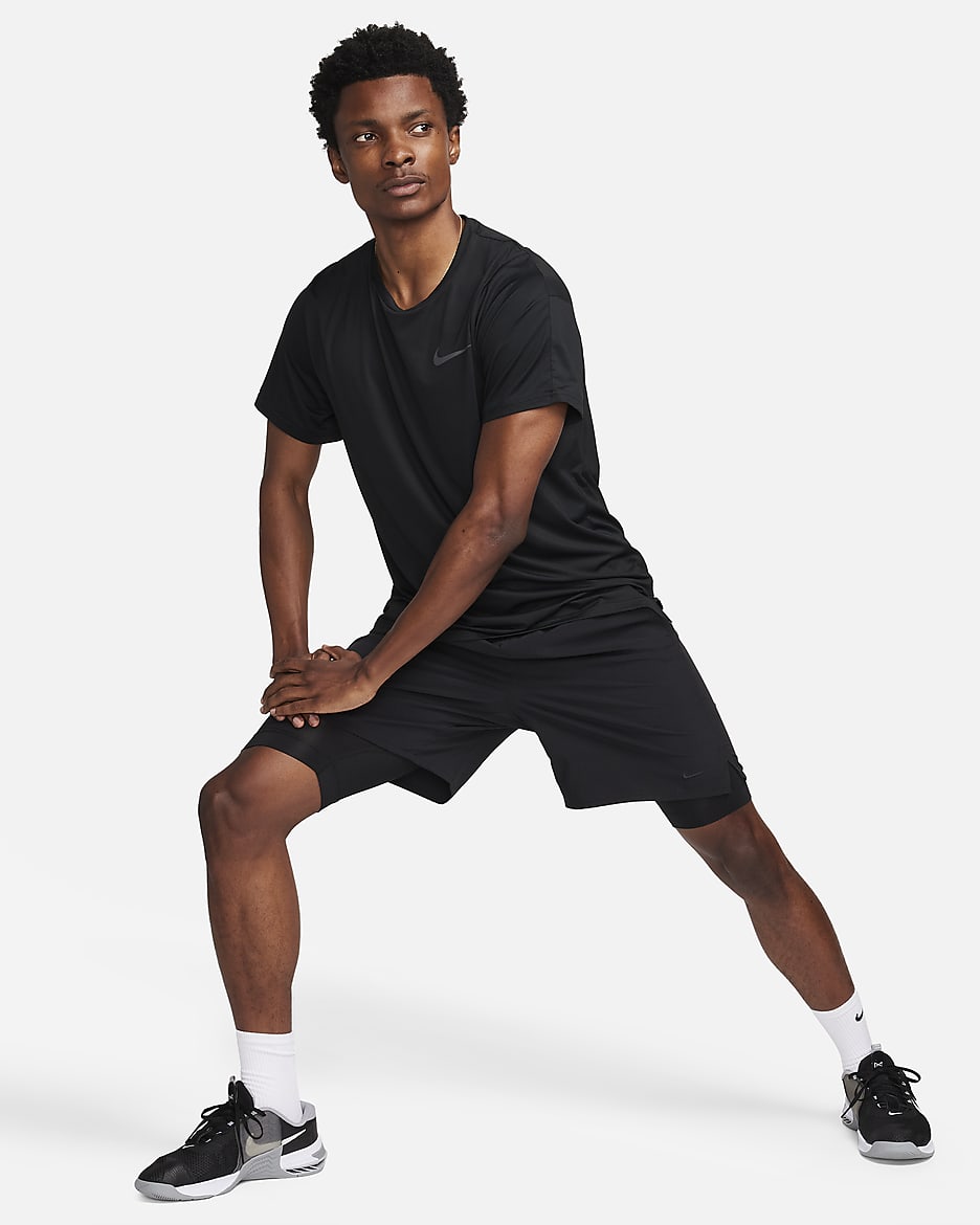 Nike Unlimited Men's Dri-FIT 18cm (approx.) 2-in-1 Versatile Shorts - Black/Black/Black/Black