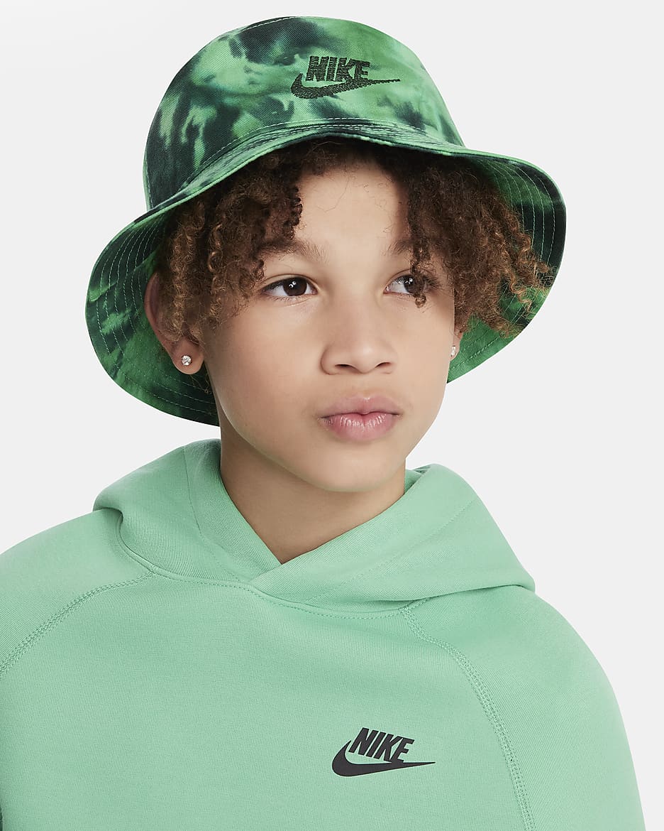 Nike Apex Bucket Hat für ältere Kinder - Spring Green/Stadium Green/Schwarz/Schwarz