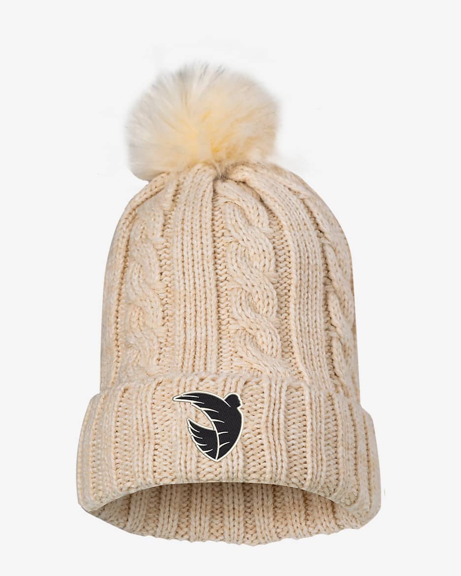 Gorro Nike de tejido Knit de la NWSL Angel City FC - Crudo