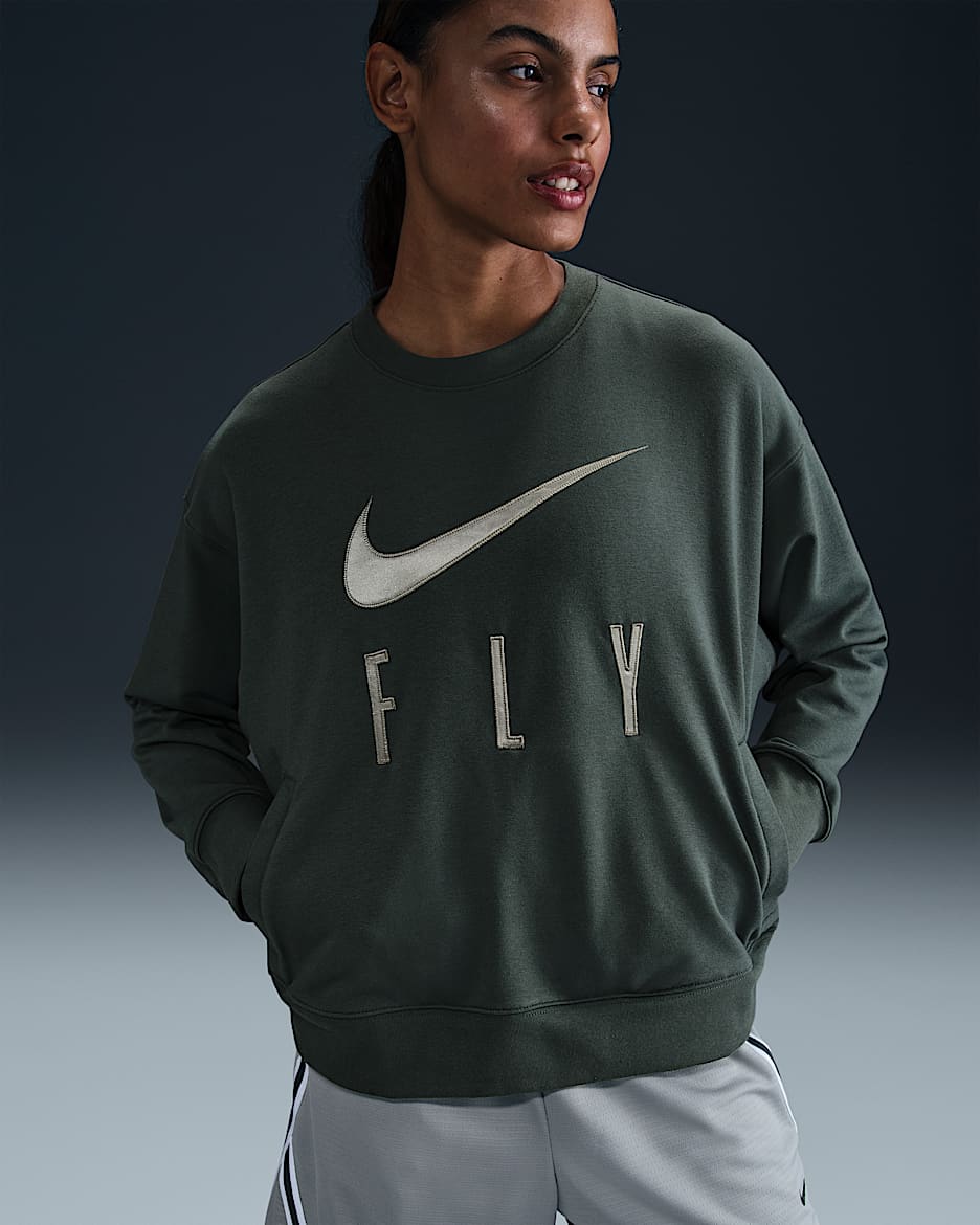 Nike Swoosh Fly Women's Dri-FIT French Terry Crew-Neck Basketball Sweatshirt.  Nike SE