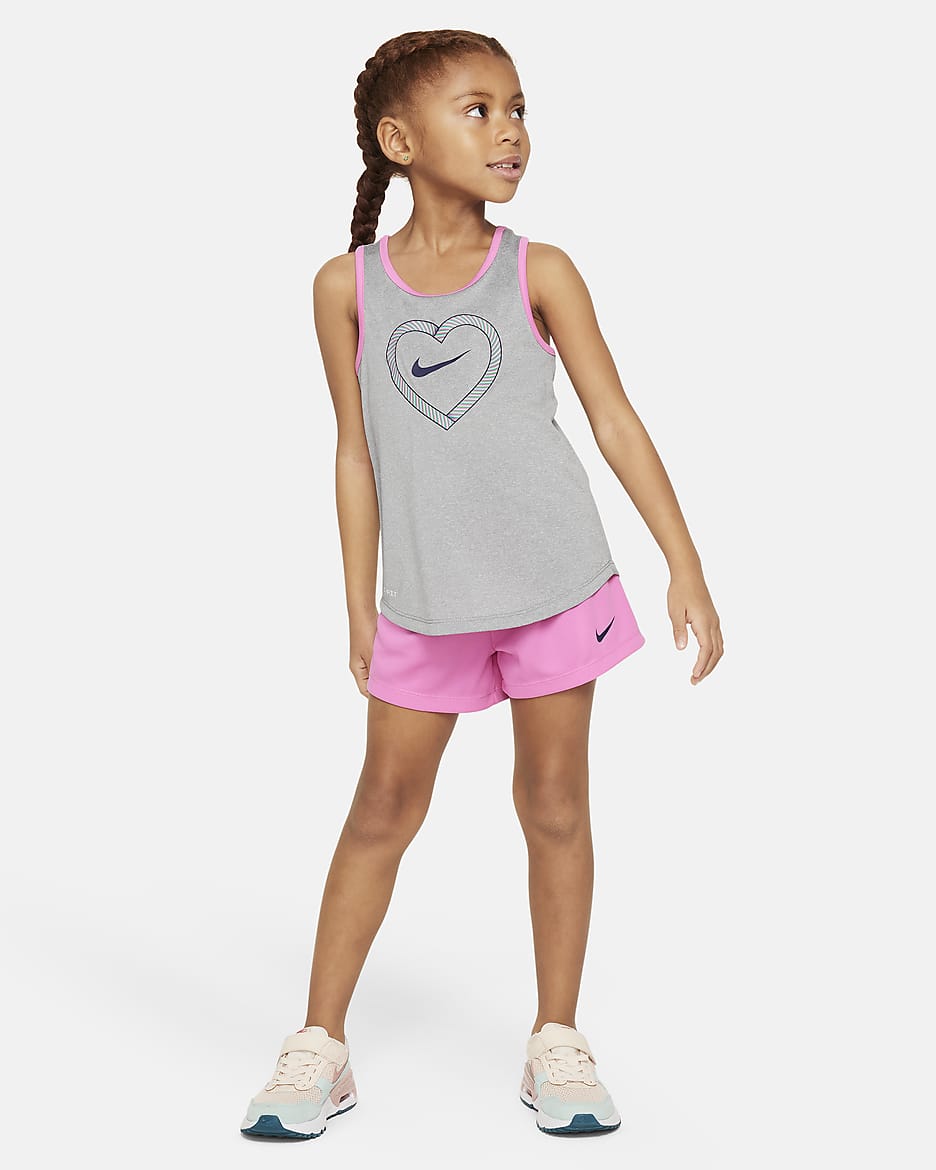 Nike Dri-FIT Happy Camper Little Kids' Mesh Shorts Set - Playful Pink