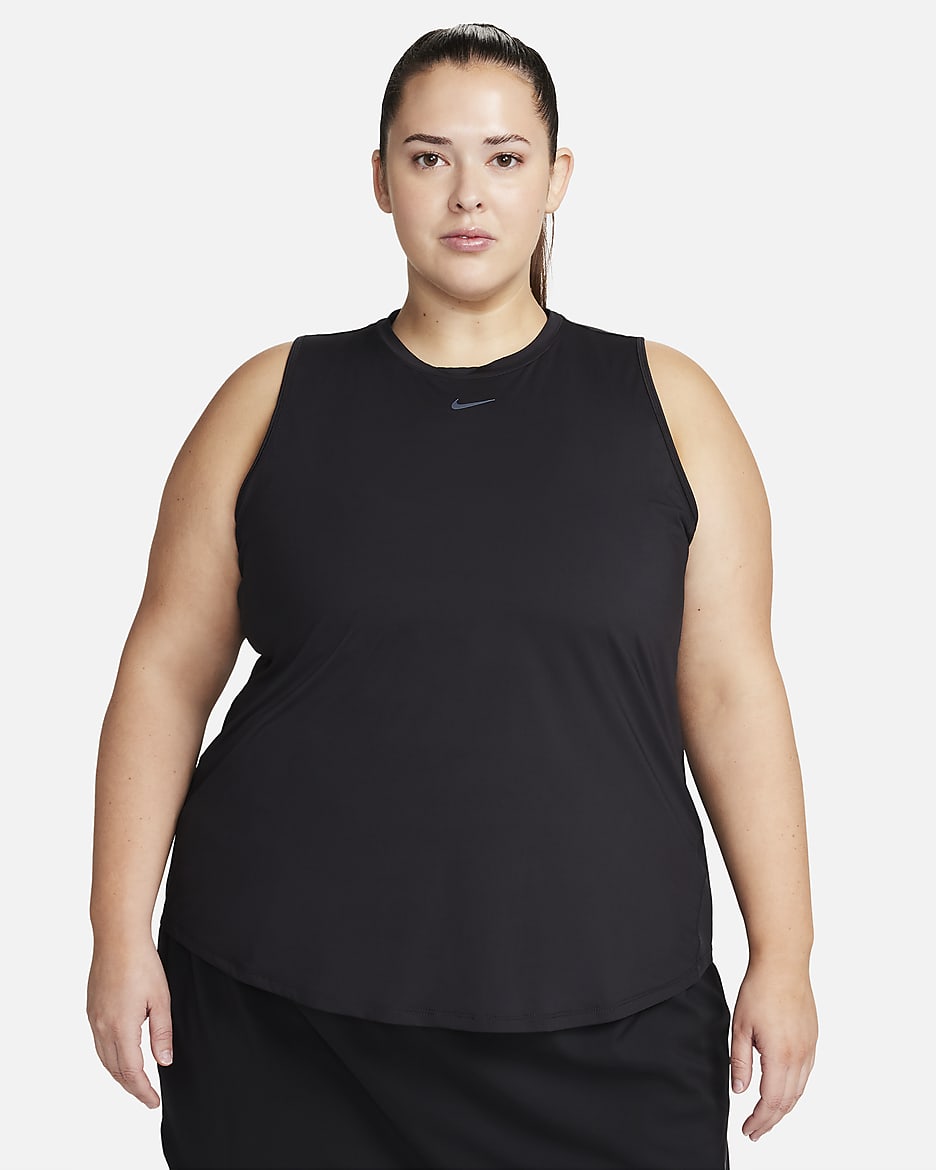 Camiseta de tirantes Dri-FIT para mujer (talla grande) Nike One Classic - Negro/Negro