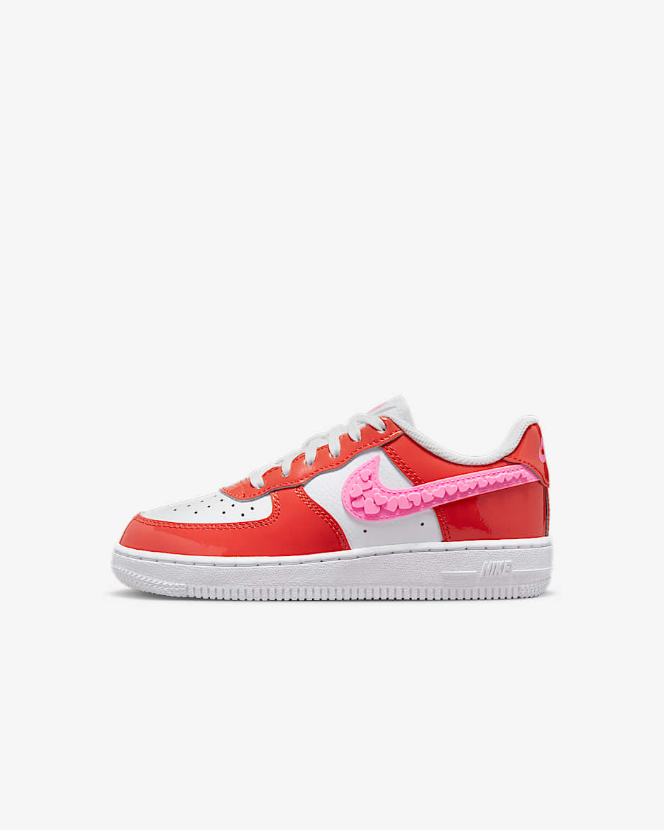 Calzado para niños de preescolar Nike Force 1 LV8 - Rojo picante/Blanco/Hechizo rosa