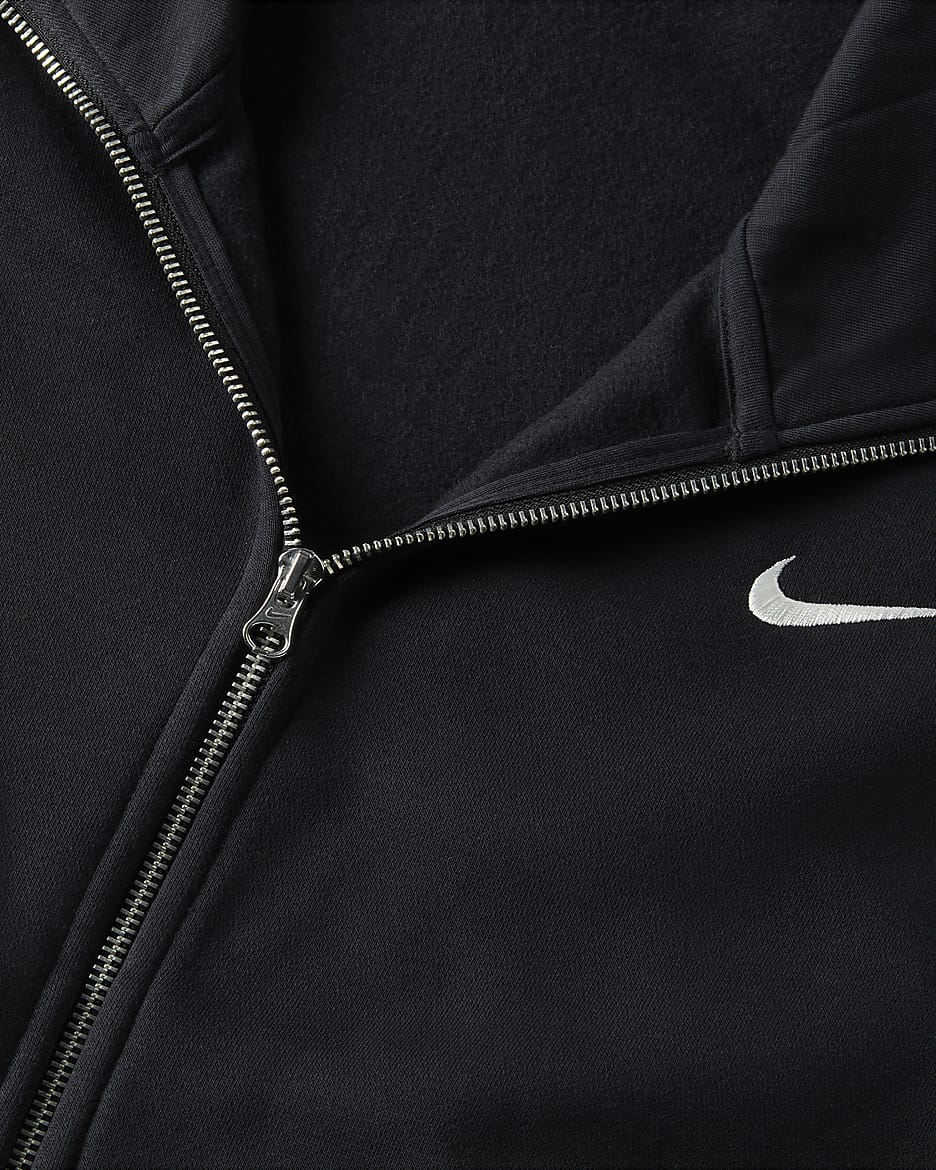 Nike Sportswear Phoenix Fleece Women's Oversized Track Jacket (Plus Size) - Black/Sail