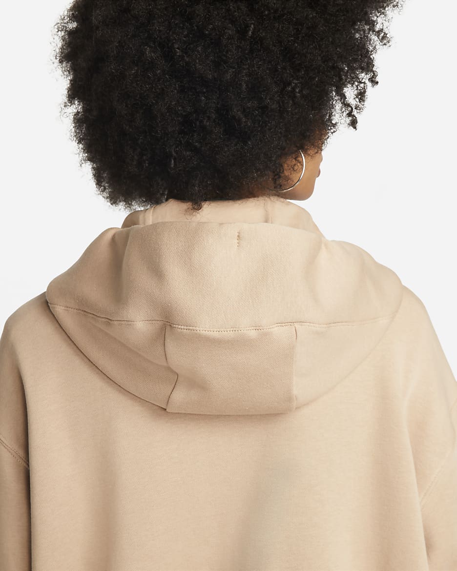 Sweat à capuche et zip oversize Nike Sportswear Phoenix Fleece pour Femme - Hemp/Sail