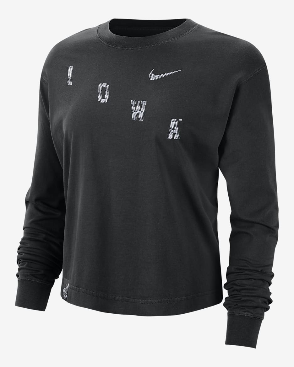 Iowa Women's Nike College Long-Sleeve T-Shirt - Black