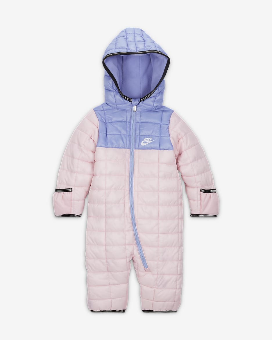 Nike Baby (0–12M) Colour-Block Snowsuit - Pink Foam