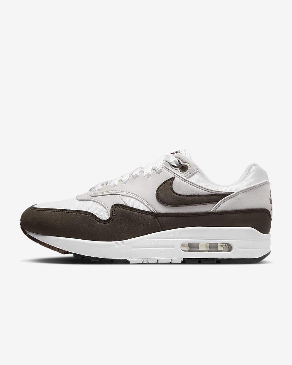 Nike Air Max 1 Women's Shoes - Neutral Grey/White/Black/Baroque Brown