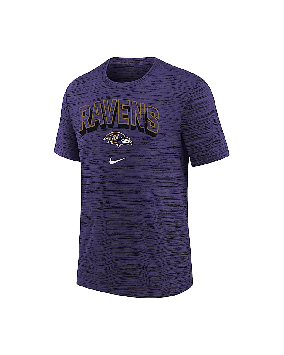 Baltimore Ravens Sideline Velocity Big Kids’ Nike Dri-FIT NFL T-Shirt - Purple