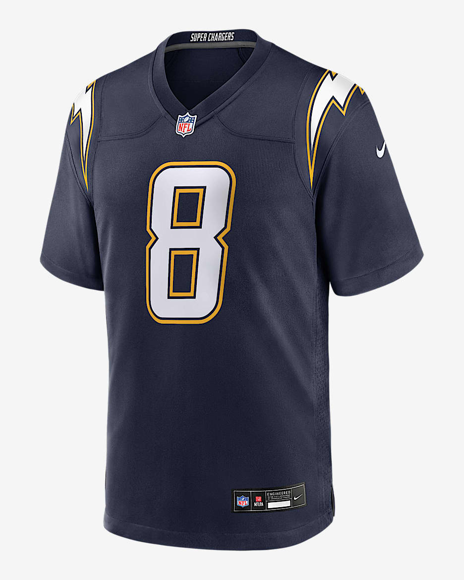 Omarion Hampton Los Angeles Chargers Men's Nike NFL Game Jersey - Navy