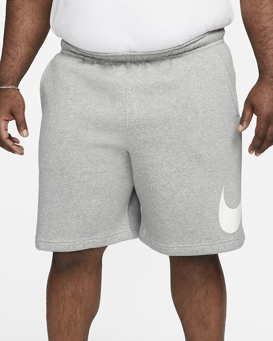Nike Sportswear Club Men's Graphic Shorts - Dark Grey Heather/White/White