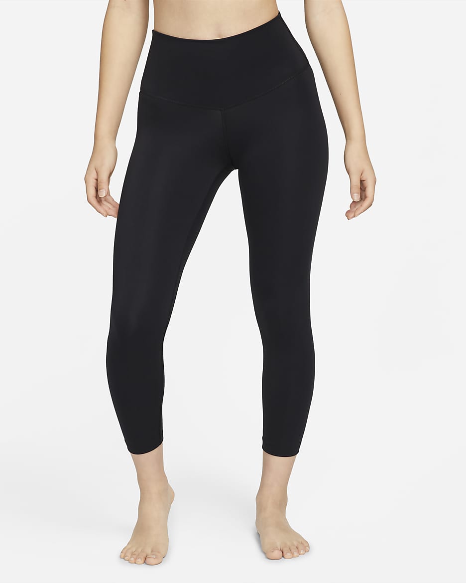 Nike Yoga Women's High-Rise 7/8 Leggings - Black/Iron Grey