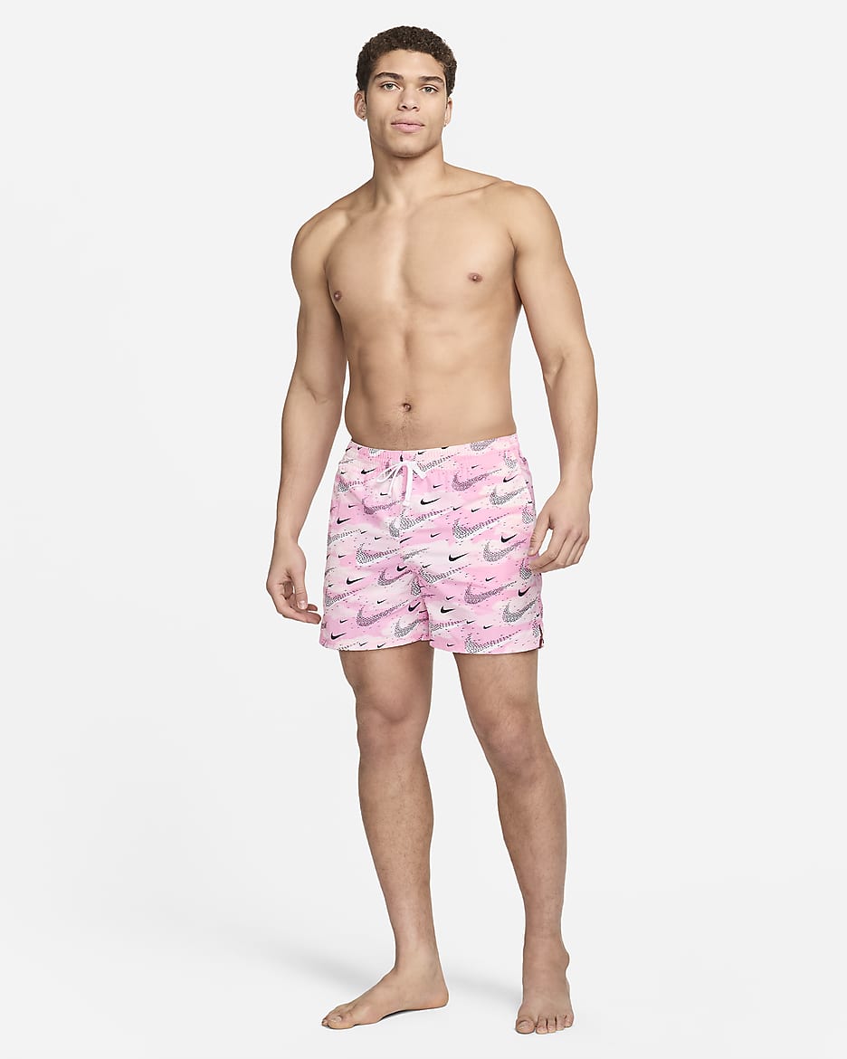 Nike Swim Flock Men's 5" Volley Shorts - Pink Rise