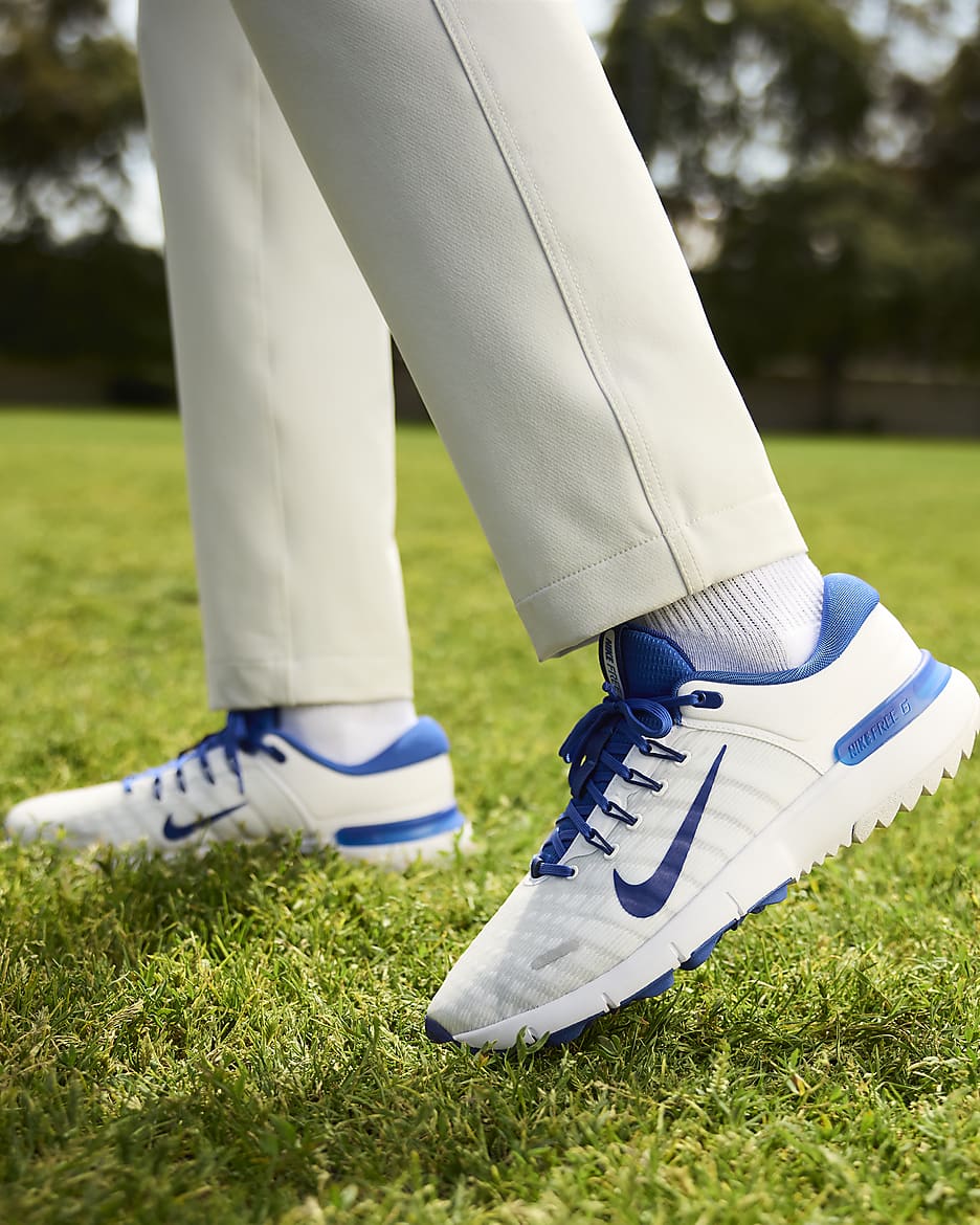 Nike Free Golf NN Golf Shoes (Wide) - Game Royal/Football Grey/White/Deep Royal Blue