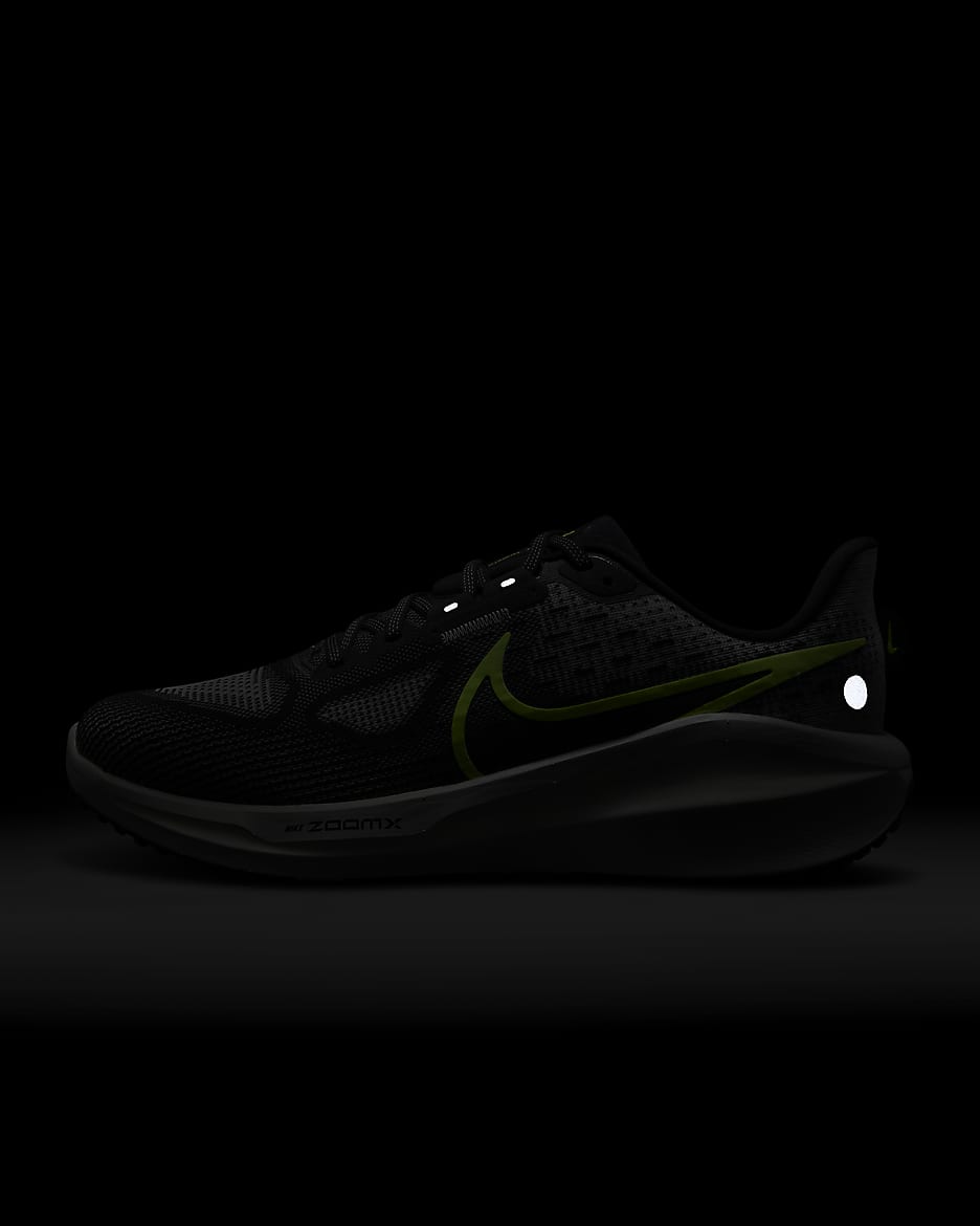 Nike Vomero 17 Men's Road Running Shoes - Black/Light Smoke Grey/White/Volt