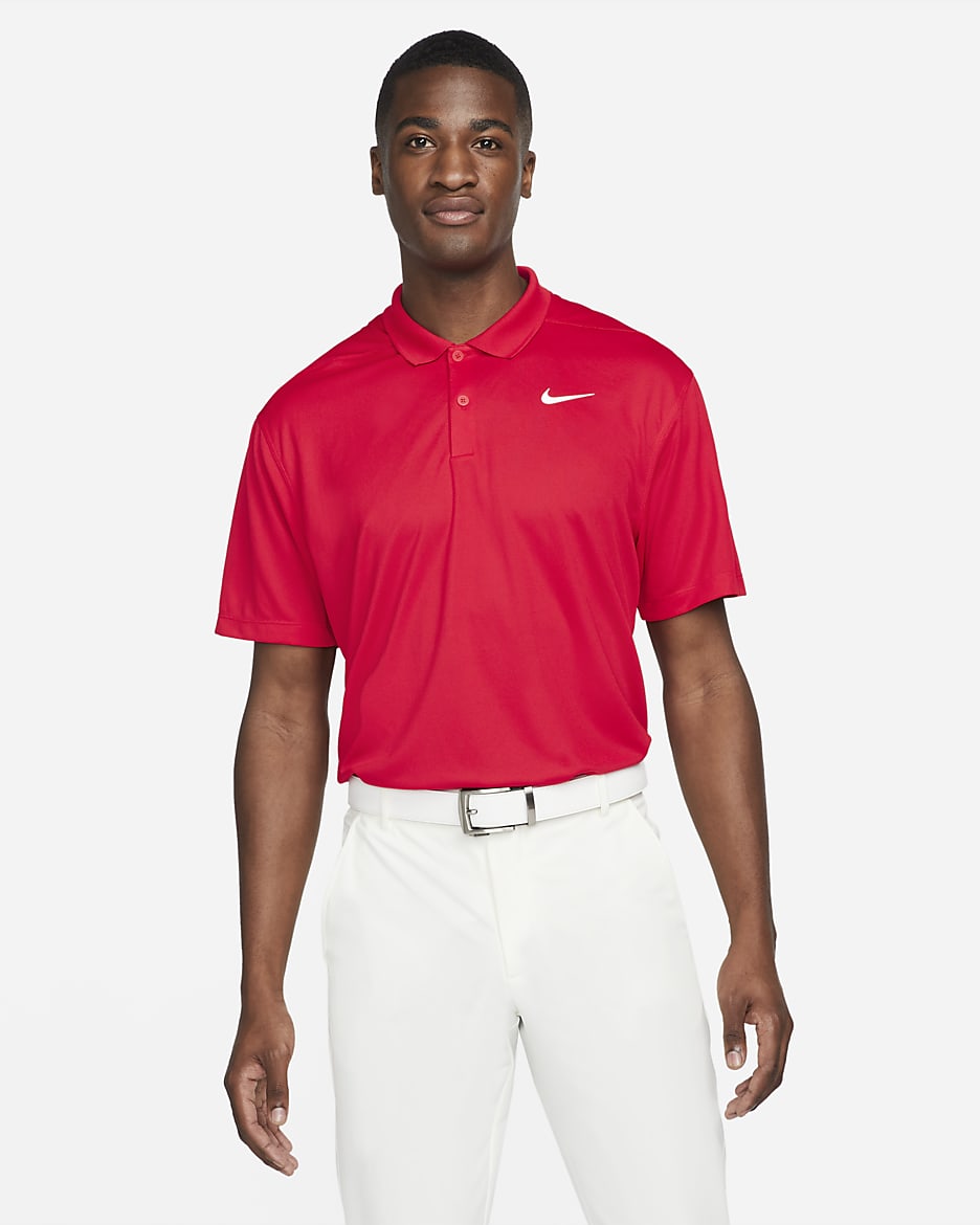 Nike Dri-FIT Victory Men's Golf Polo - University Red/White