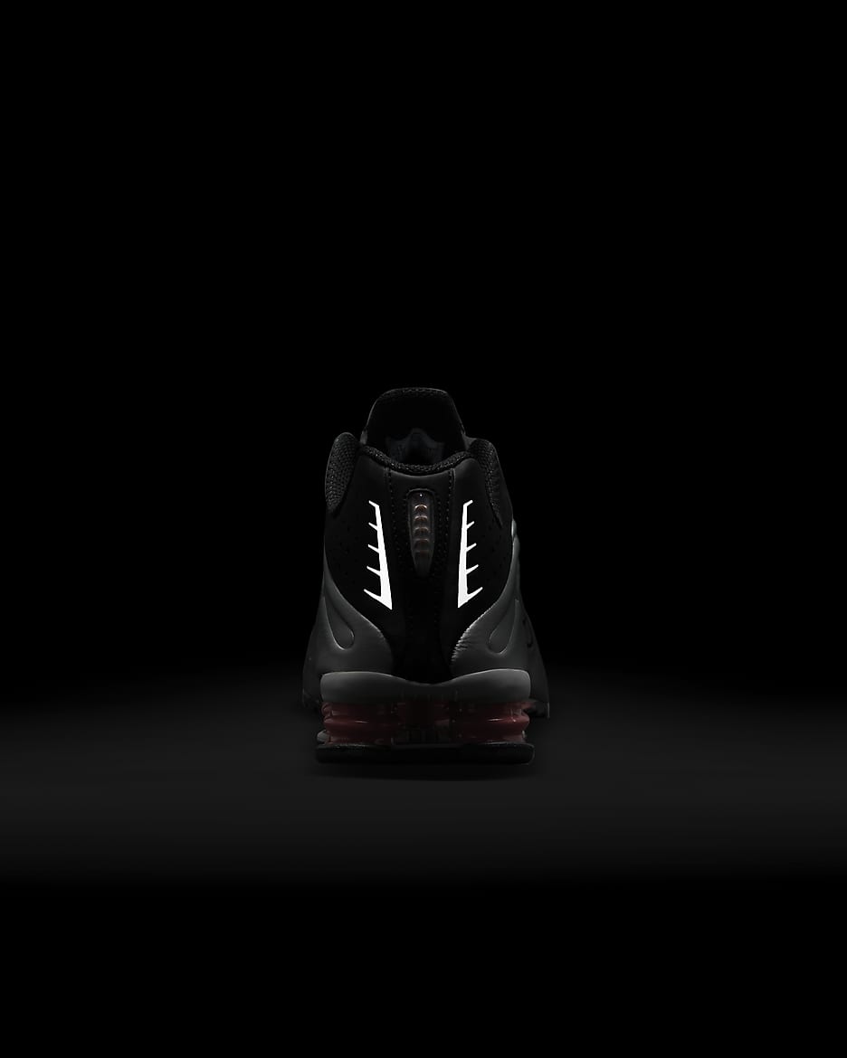 Nike Shox R4 Shoes - Black/Max Orange/Metallic Silver