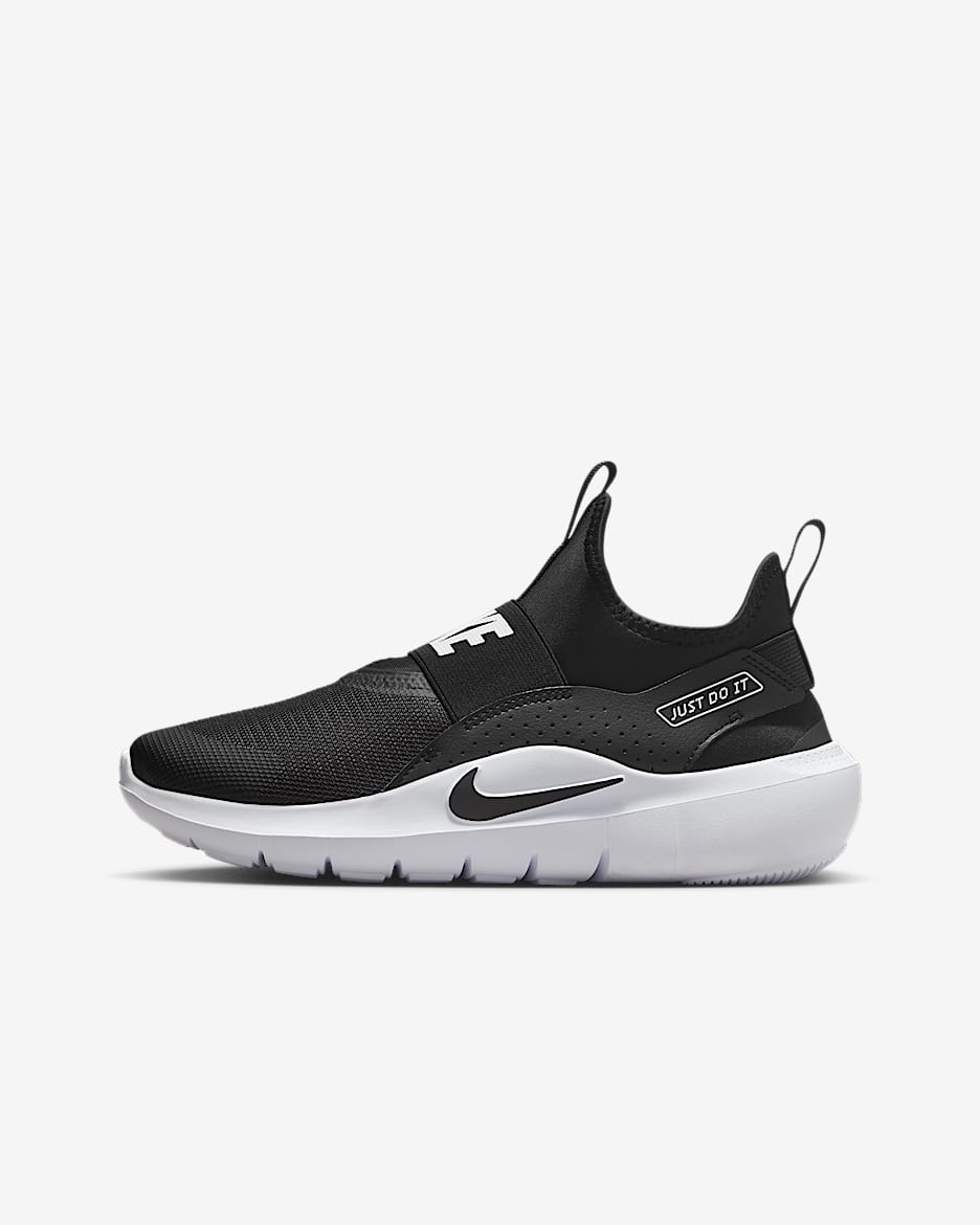 Nike Flex Runner 4 大童跑鞋 - 黑色/白色/白色/黑色