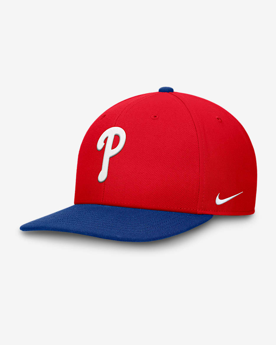 Gorra Nike Dri-FIT de la MLB ajustable para hombre Philadelphia Phillies Pro - Rojo deportivo
