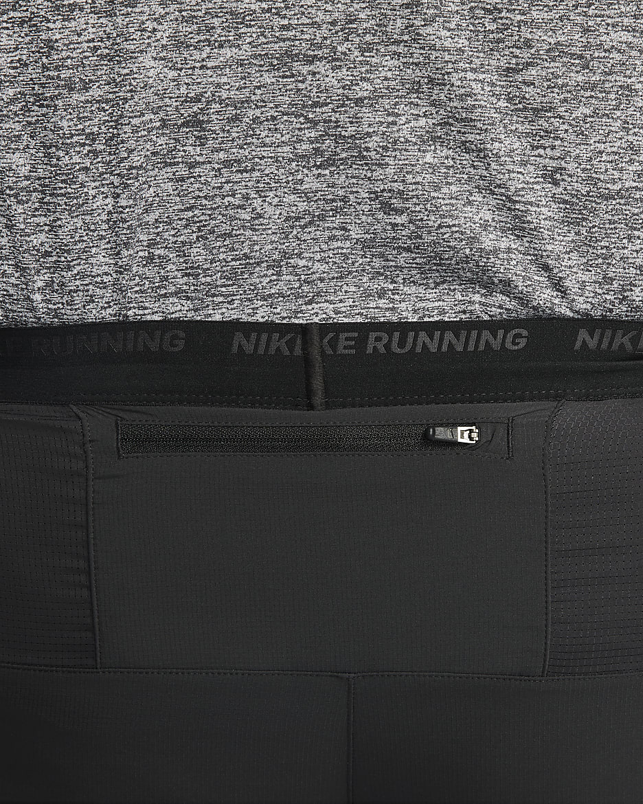 Shorts da running 2 in 1 18 cm Dri-FIT Nike Stride – Uomo - Nero/Nero/Nero