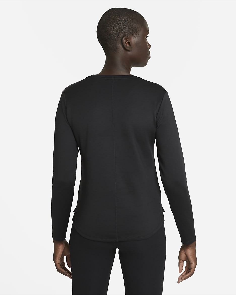 Nike Therma-FIT One Women's Long-Sleeve Top - Black/White