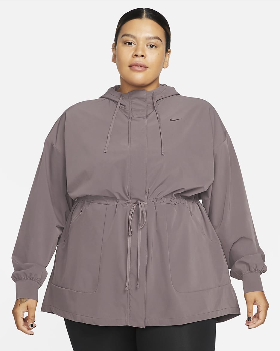 Nike Dri-FIT Bliss Luxe Women's Anorak Jacket (Plus Size) - Violet Ore/Clear