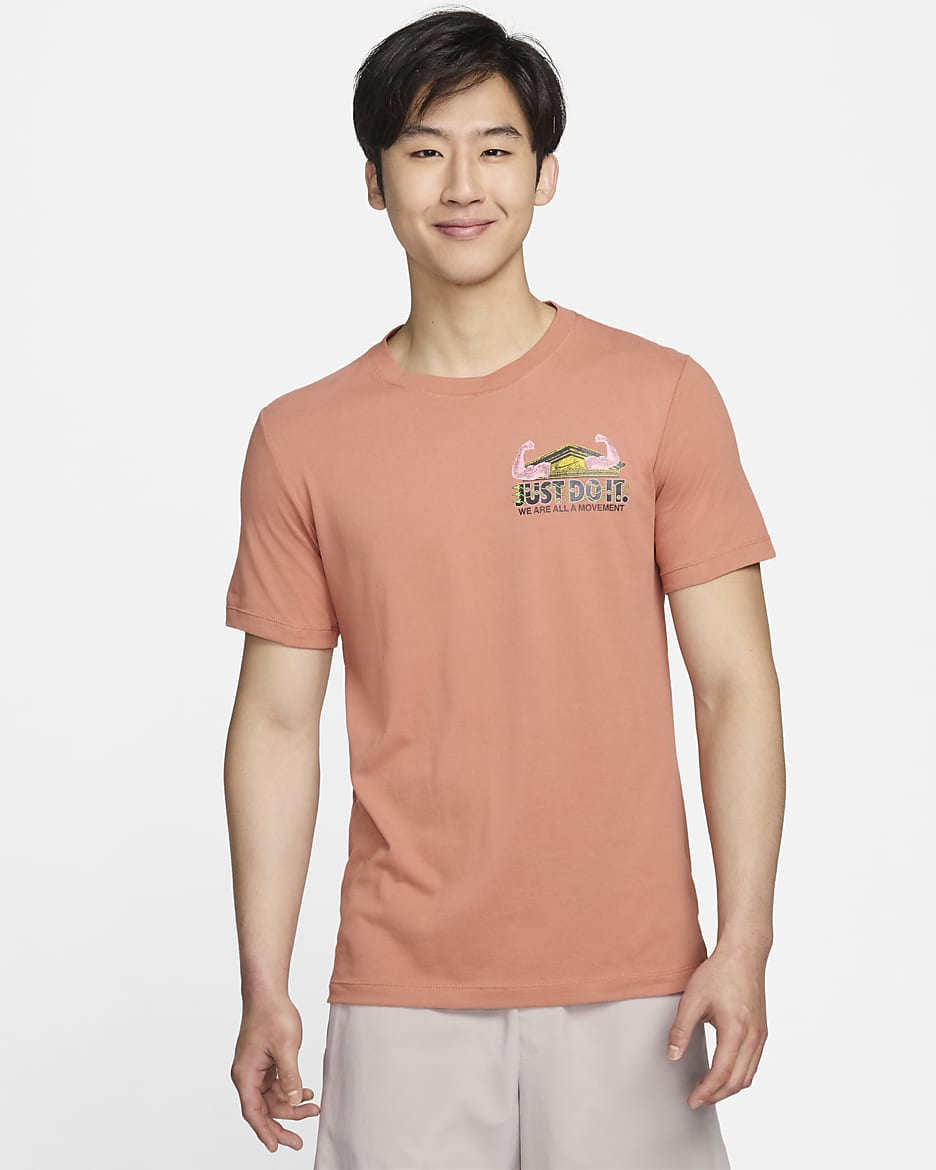 Nike Men's Dri-FIT Fitness T-Shirt - Terra Blush