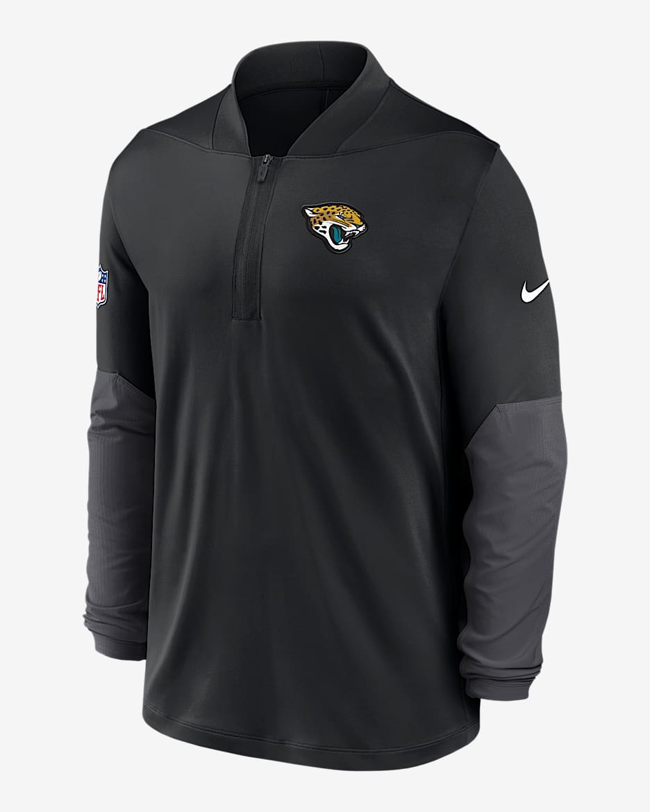Jacksonville Jaguars Feel The Pressure Men's Nike Dri-FIT NFL 1/2-Zip Top - Black