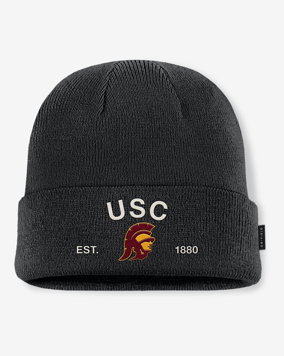 USC 2025 Military Appreciation Men's Nike College Cuffed Beanie - Black