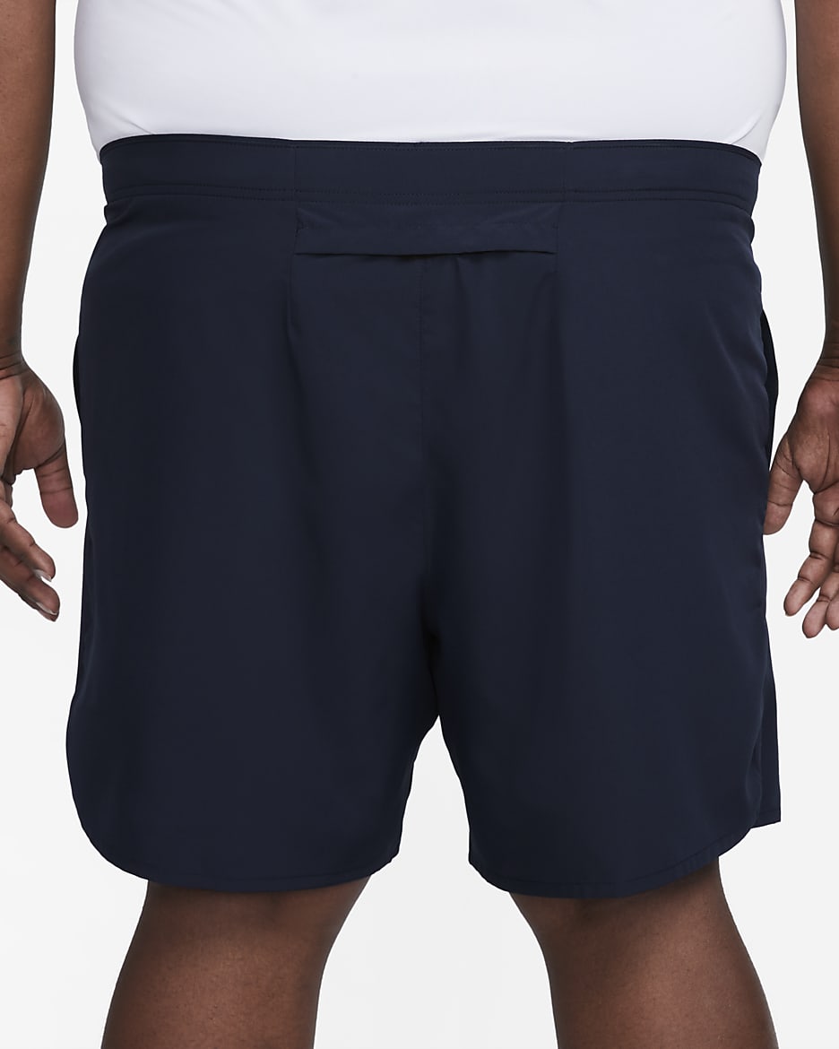 Calções de running 2 em 1 de 18 cm Dri-FIT Nike Challenger para homem - Obsidian/Obsidian/Preto