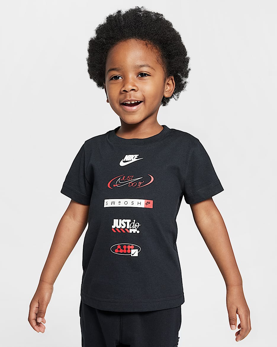 Nike Toddler Brandmark Stack T-Shirt - Black