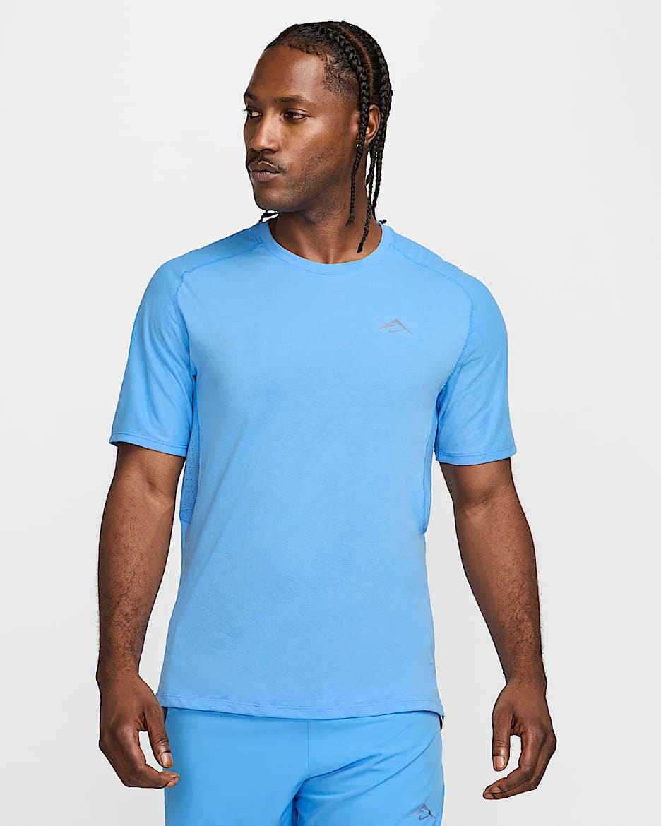 Haut de running à manches courtes Dri-FIT ADV Nike Solar Chase pour homme - University Blue/Noir