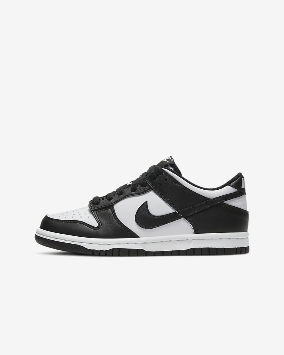 Nike Dunk Low Schuh für ältere Kinder - Weiß/Weiß/Schwarz