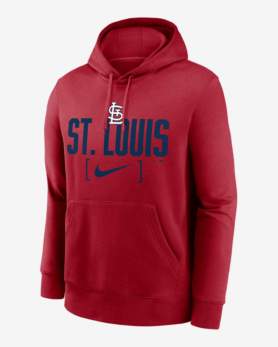 St. Louis Cardinals Club Slack Men's Nike MLB Pullover Hoodie - Red