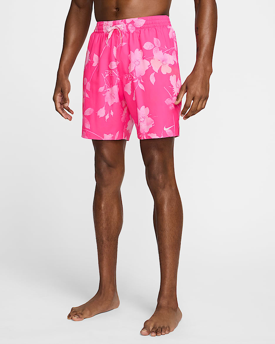 Shorts Volley de 18 cm con forro de ropa interior para hombre Nike Swim Breaker - Rosa paleta