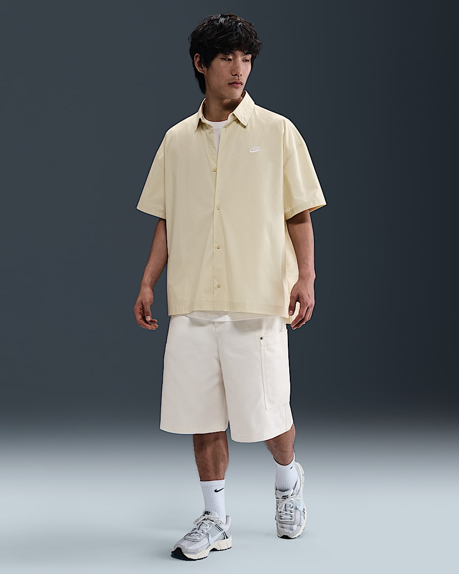 Nike Life Men's Big Canvas Shorts - Pure/Pure