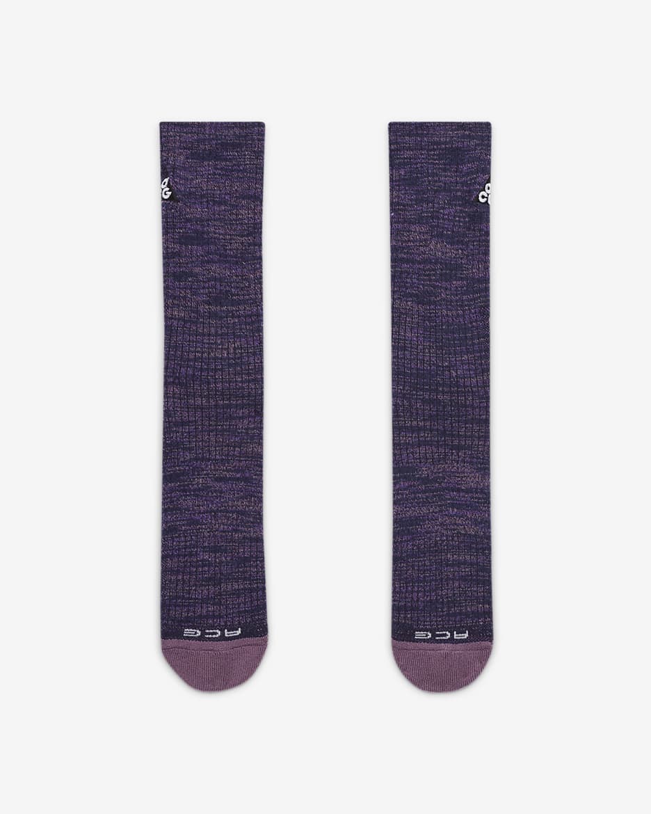 Nike ACG Everyday Cushioned Crew Socks (1 Pair) - Purple Ink/Black/Violet Dust/Summit White