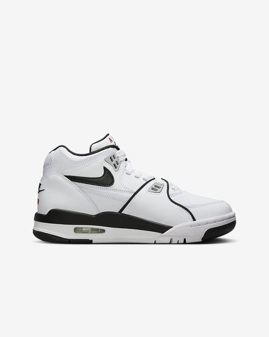 Boty Nike Air Flight 89 pro větší děti - Bílá/Wolf Grey/Černá