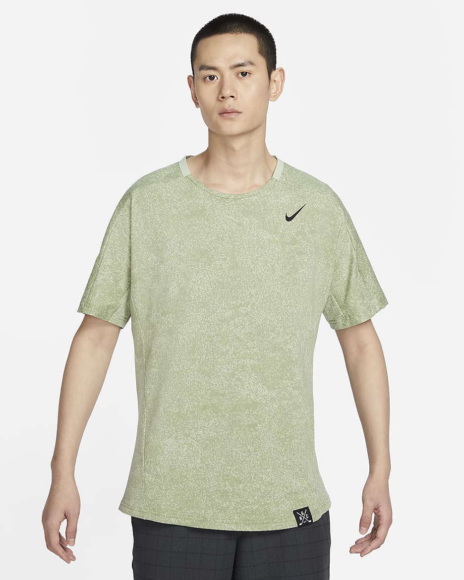 Nike Golf Club Men's Golf Short-Sleeve Top - Honeydew/Black